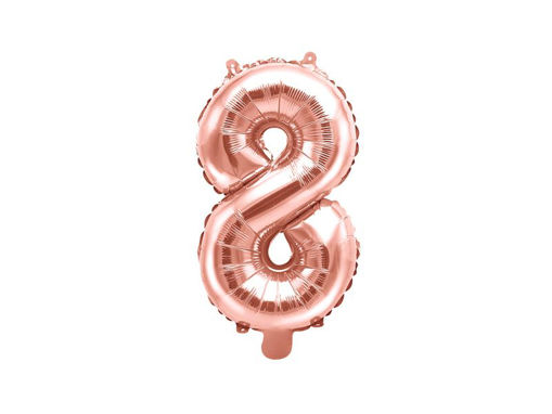 Picture of FOIL BALLOON NUMBER 8 ROSE GOLD 16 INCH